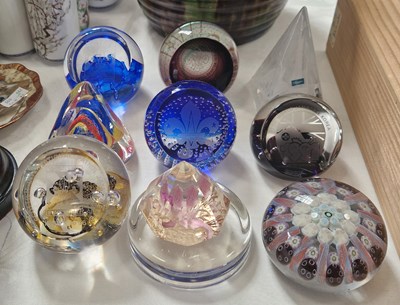 Lot 437 - Ten assorted paperweights.