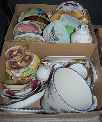 Lot 471 - Two boxes - mixed ceramics to include Aynsley,...