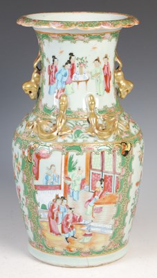 Lot 506 - A Chinese porcelain famille rose Canton vase,...