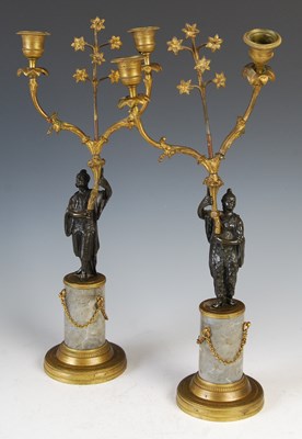 Lot 190 - A pair of early 19th century Regency bronze...