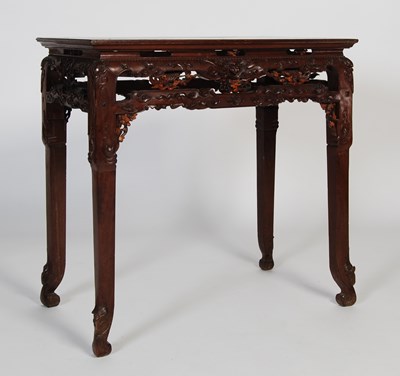 Lot 80 - A Chinese darkwood rectangular table, late...