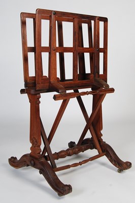 Lot 90 - A 19th century rosewood folio stand, with two...