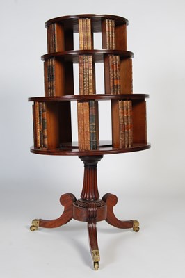 Lot 16 - A 19th century and later mahogany revolving...