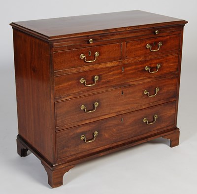 Lot 73 - A George III mahogany chest of drawers, the...