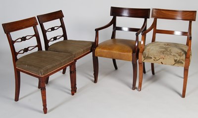 Lot 8 - A composite set of eight 19th century mahogany...