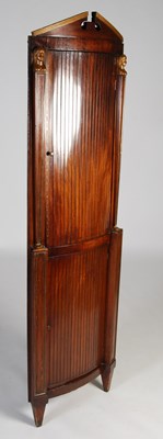 Lot 9 - A 19th century mahogany and brass lined corner...