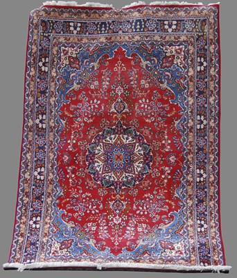 Lot 141 - A Persian rug, 20th century, the rectangular...