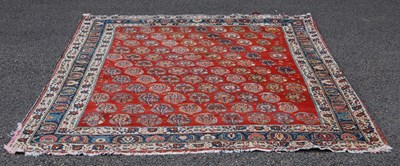 Lot 143 - A Persian rug, 20th century, the abrash...