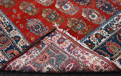Lot 143 - A Persian rug, 20th century, the abrash...