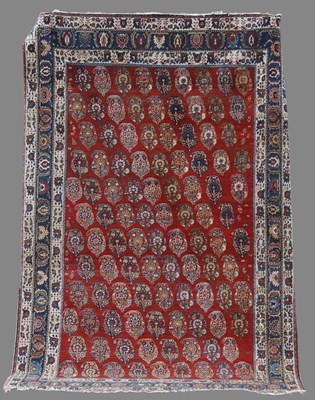 Lot 143 - A Persian rug, 20th century, the abrash...