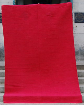 Lot 122 - A modern Erslev red ground rug, 255cm x 177cm.