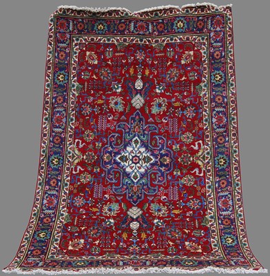 Lot 139 - A Persian rug, 20th century, the rectangular...