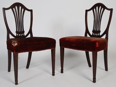 Lot 12 - A pair of George III Hepplewhite style...