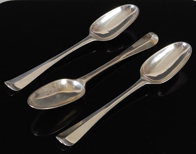 Lot 328 - A set of three George II Irish silver table...