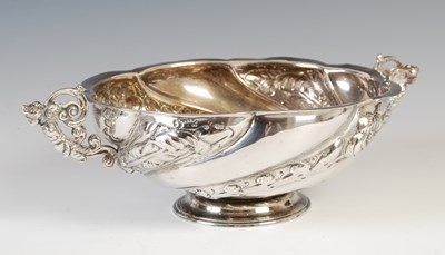 Lot 352 - A Victorian silver two handled bowl, London,...