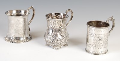 Lot 355 - A collection of three Victorian silver...