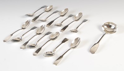 Lot 344 - A collection of silver flatware, various dates...