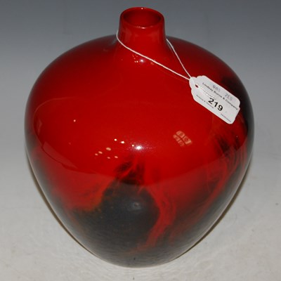 Lot 219 - A Royal Doulton flambé veined vase, number...