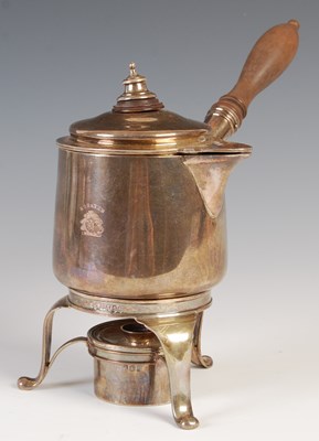 Lot 364 - A Victorian silver chocolate pot, stand and...