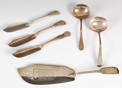 Lot 346 - A collection of Georgian silver flatware, to...