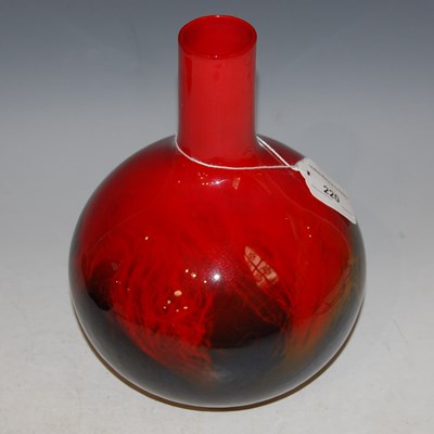 Lot 220 - A Royal Doulton flambé veined bottle vase...