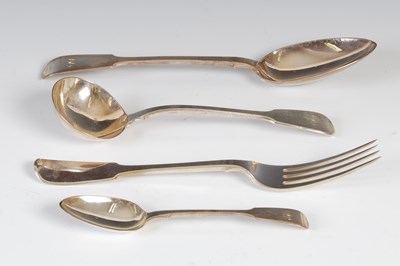 Lot 377 - A suite of Victorian silver flatware, London,...