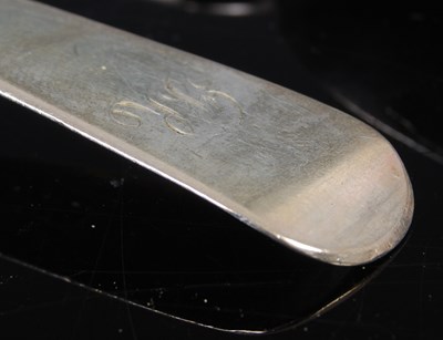 Lot 308 - A set of five Victorian silver teaspoons,...