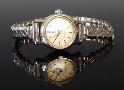 Lot 386 - A vintage ladies stainless steel Omega...