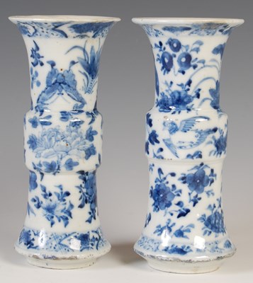 Lot 508 - A pair of Chinese blue and white porcelain...