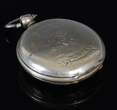 Lot 382 - A Victorian silver hunter cased pocket watch J....