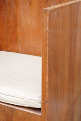 Lot 83 - An early 20th century Art Deco walnut settle,...
