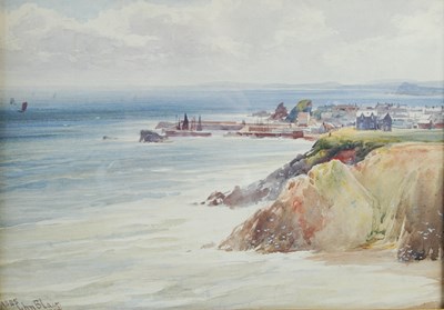 Lot 240 - John Blair (1850-1934) St. Abbs watercolour,...