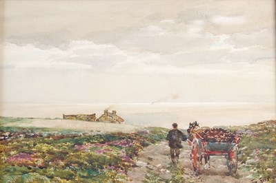 Lot 242 - Tom Scott RSA (1854-1927) Returning home,...