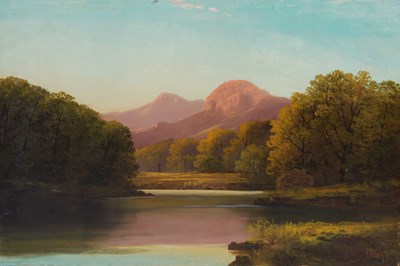 Lot 662 - 19th century British School Sunset River...