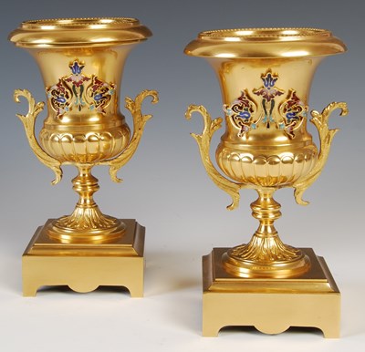 Lot 198 - A late 19th century gilt metal and champleve...