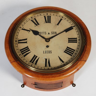 Lot 199 - A 19th century mahogany wall clock, POTTS &...