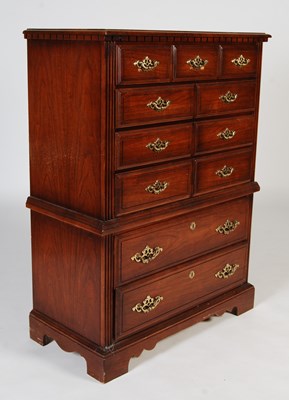 Lot 47 - A reproduction George III style chest of...