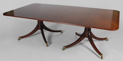 Lot 34 - A reproduction George III style mahogany twin...