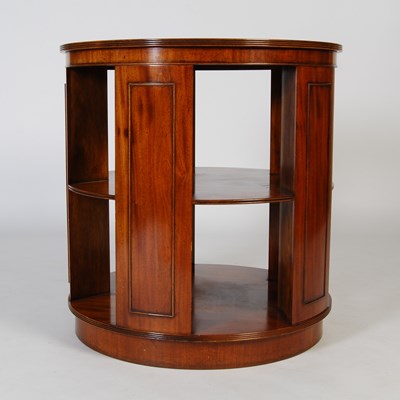 Lot 50 - A reproduction mahogany revolving circular...