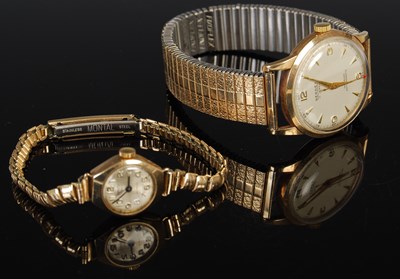 Lot 436 - Two 9ct gold wristwatches, to include a...