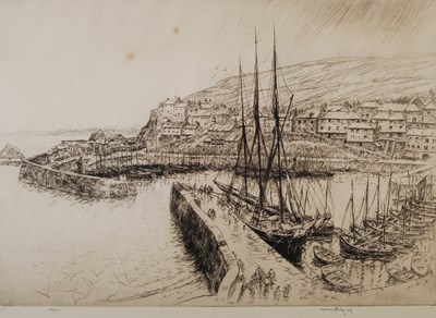 Lot 225 - Kerr Eby (American, 1889-1946) Mevagissey...