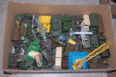 Lot 490 - Box - vintage Diecast toys to include examples...