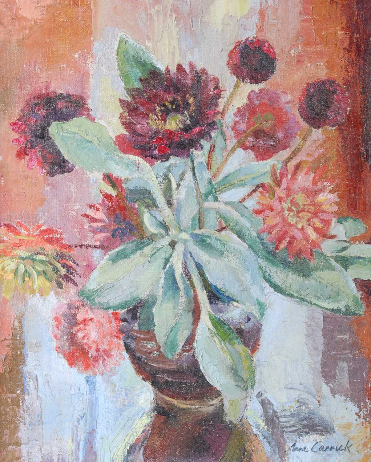 Lot 270 - Anne Carrick (1919-2005) Still life oil on...