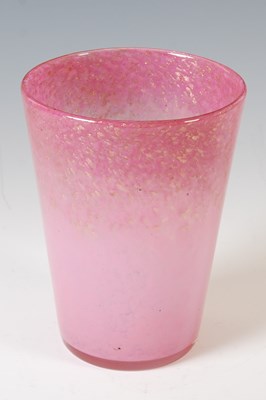 Lot 467B - A Monart vase, shape OE, mottled pink with...