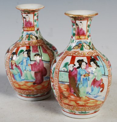 Lot 21 - A pair of Chinese porcelain famille rose...