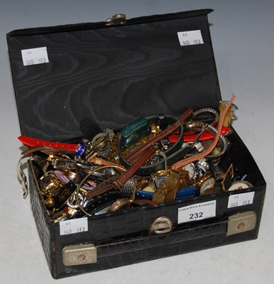 Lot 232 - A large collection of assorted wristwatches.