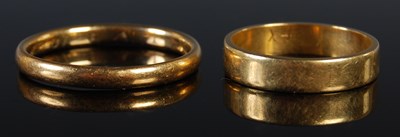 Lot 57 - Two 18ct gold wedding rings, gross weight 6.5...