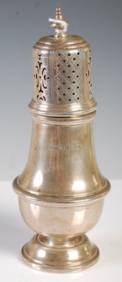 Lot 118 - A Birmingham silver sugar caster, 15.5 cm high,...