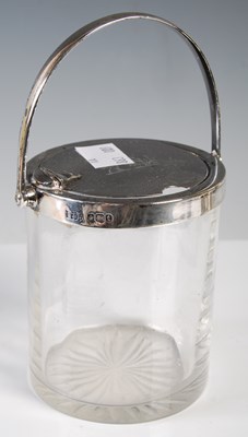 Lot 117 - A Sheffield silver mounted preserve jar with...