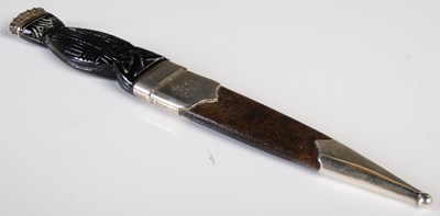 Lot 135 - An Edinburgh silver mounted sgian dubh with...